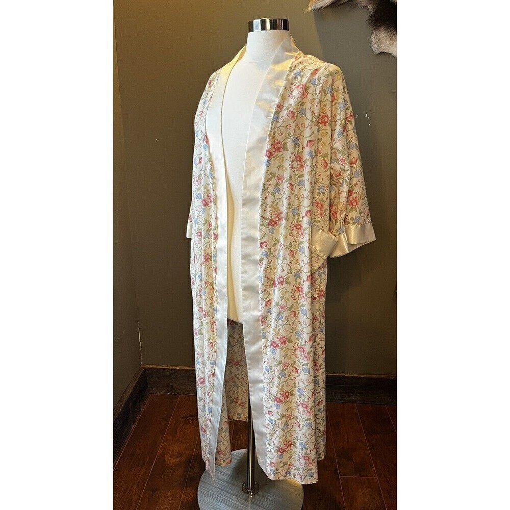Vintage Cachet Floral Robe No Waist Tie Size M